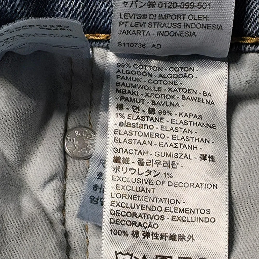 Levis 550 Relaxed Fit Jeans‎ 48x32 Blue Medium Wash Tapered Stretch Denim